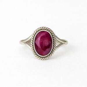 Anillo Natural Piedra Rubi