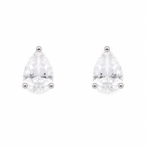 Arete Plata Zirconia Gota