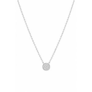 Collar Plata Zirconia Circulo