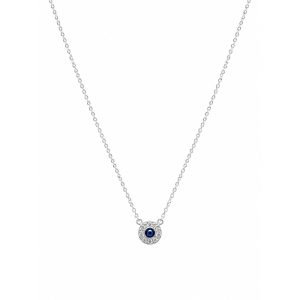 Collar Plata Zirconia Ojito Turco