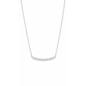 Collar Plata Zirconia Tira