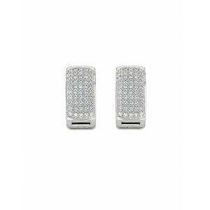 Huggie Plata Zirconia Cuadros