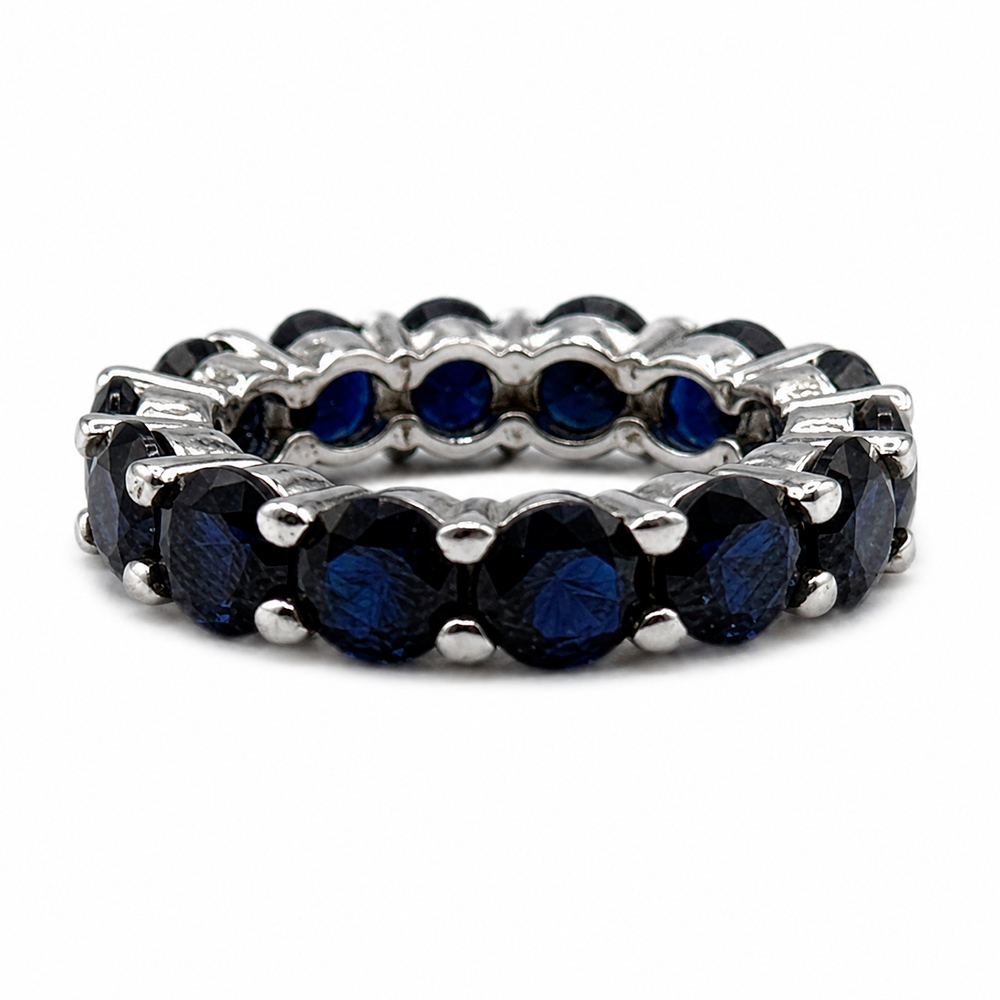 Anillo Plata Zirconia Churumbela Azul