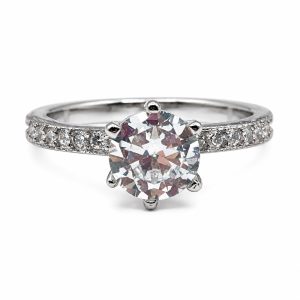 Anillo Plata Zirconia Solitario