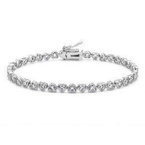 Pulsera Zirconia Corazones