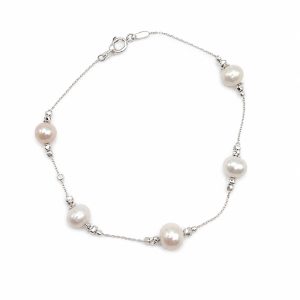 Pulsera Plata Perla Rio