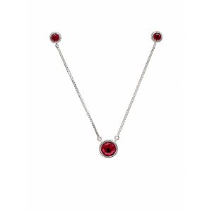 Set Arete Dije Cadena Zirconia