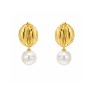 Arete Boton Perla