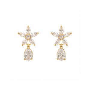 Arete Flor Con Gota