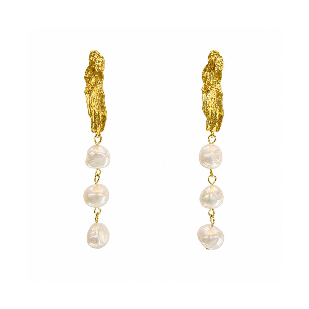 Arete Colgante Perlas