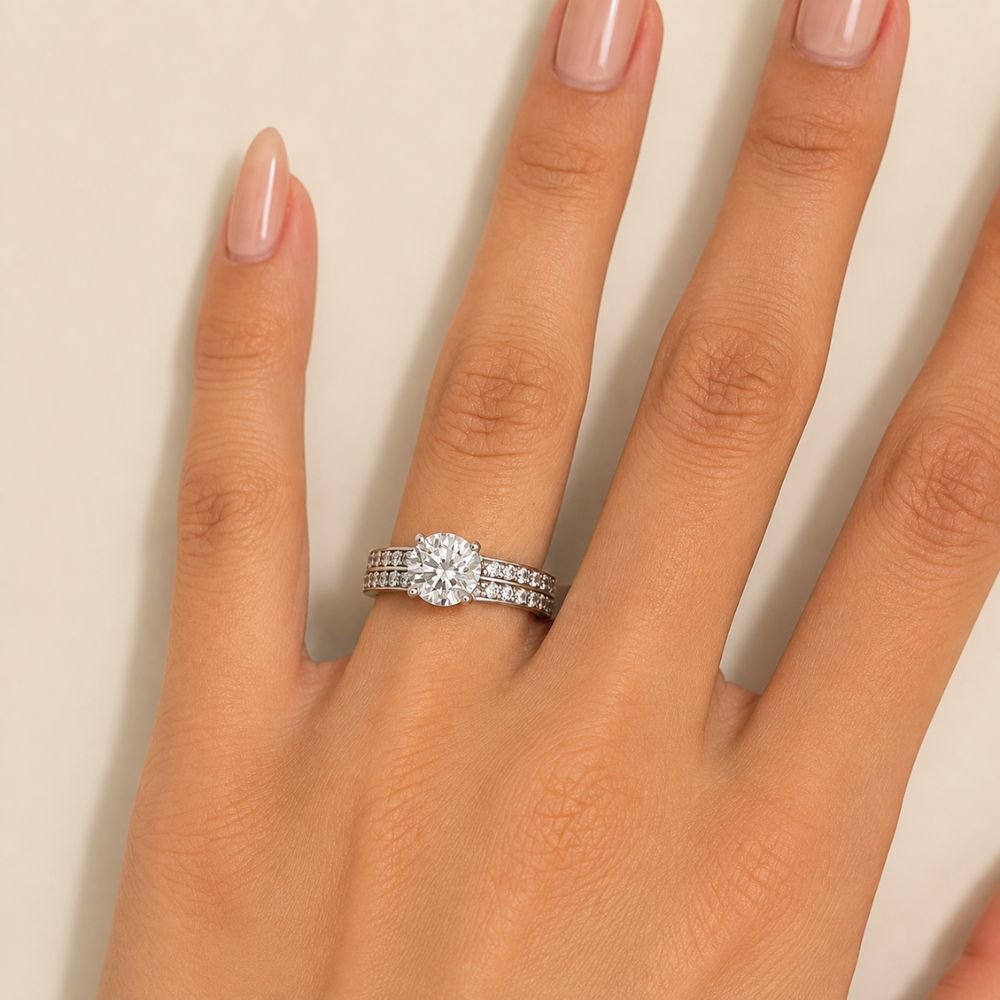 Anillo Moissanita Doble - Image 2