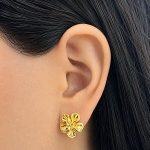 M_Arete chapa flor