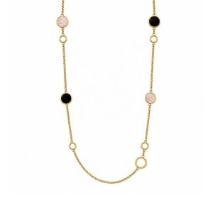 Collar Largo Aros Intercalados