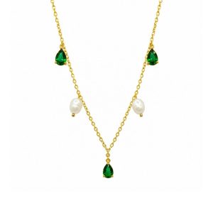 Collar Gotas y Perlas