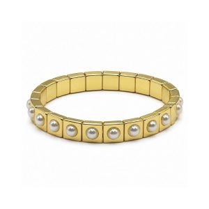 Pulsera Tipo Italiana Con Perlas