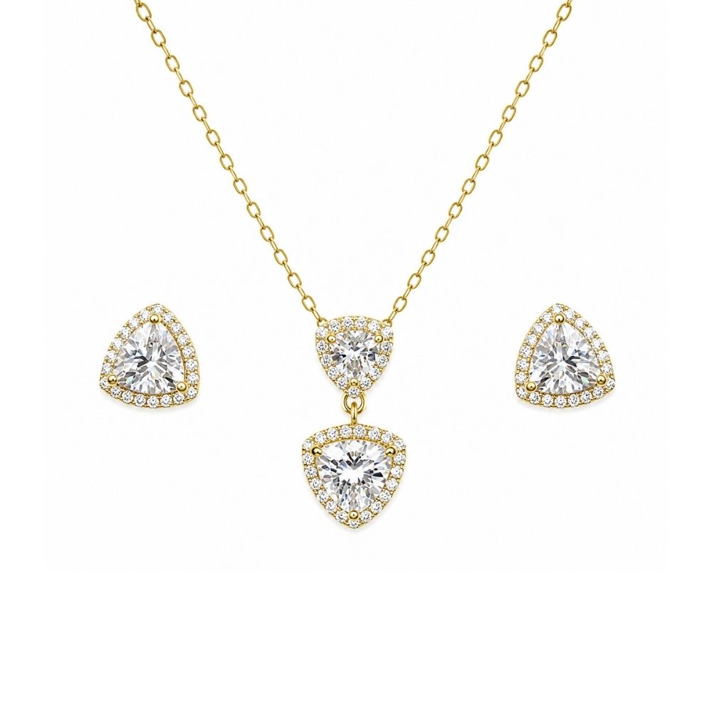 Set Arete Dije Doble Gota